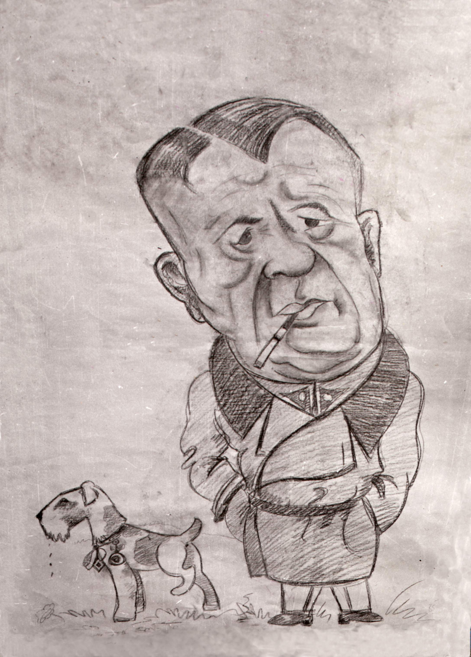 Kronika cyklistického praporu 2, stejně jako řada pozůstalostí příslušníků této jednotky, obsahuje i úsměvné karikatury jednotlivých osobností. Nemůže chybět tedy ani kresba vystihující samotného velitele, plk. pěch. Bohuslava Malečka.